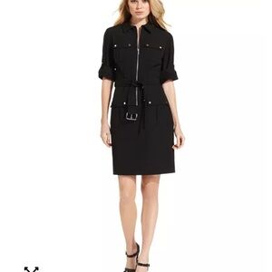 Michael Kors Belted Dress in Navy